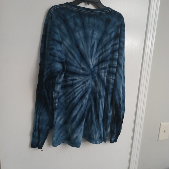 Gildan Blue Tie-Dye Long Sleeve Shirt - Picture 10 of 10